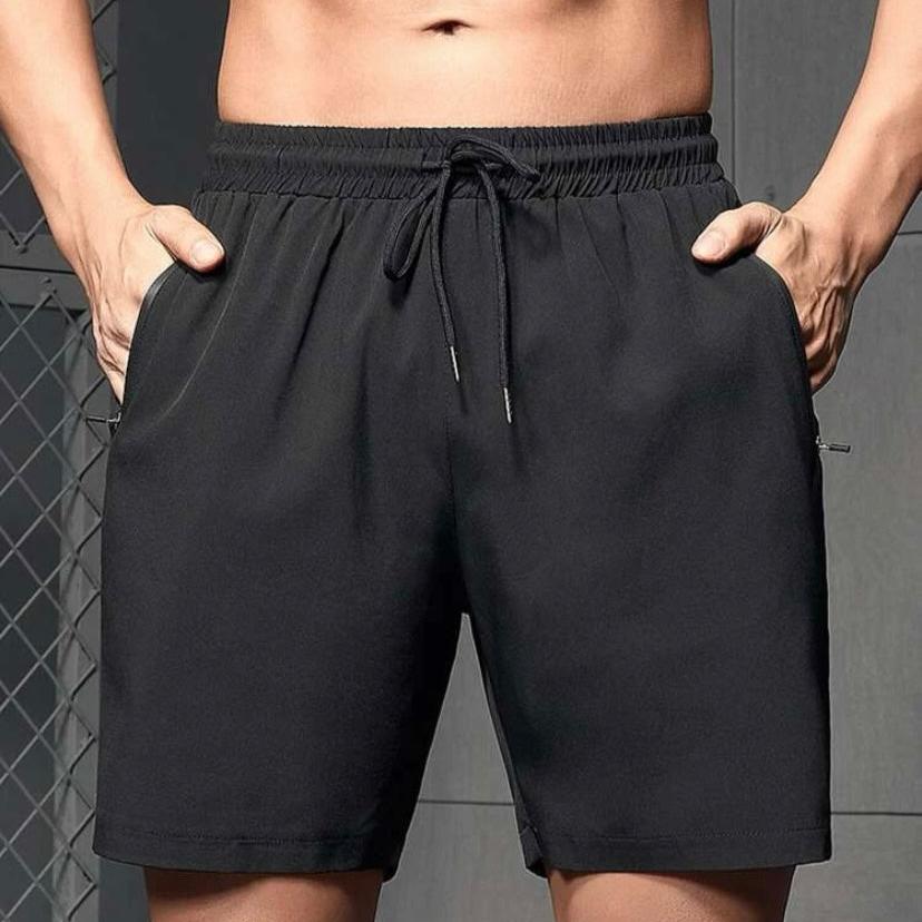 Calções Fitness e Casuais com Bolsos com Zipper