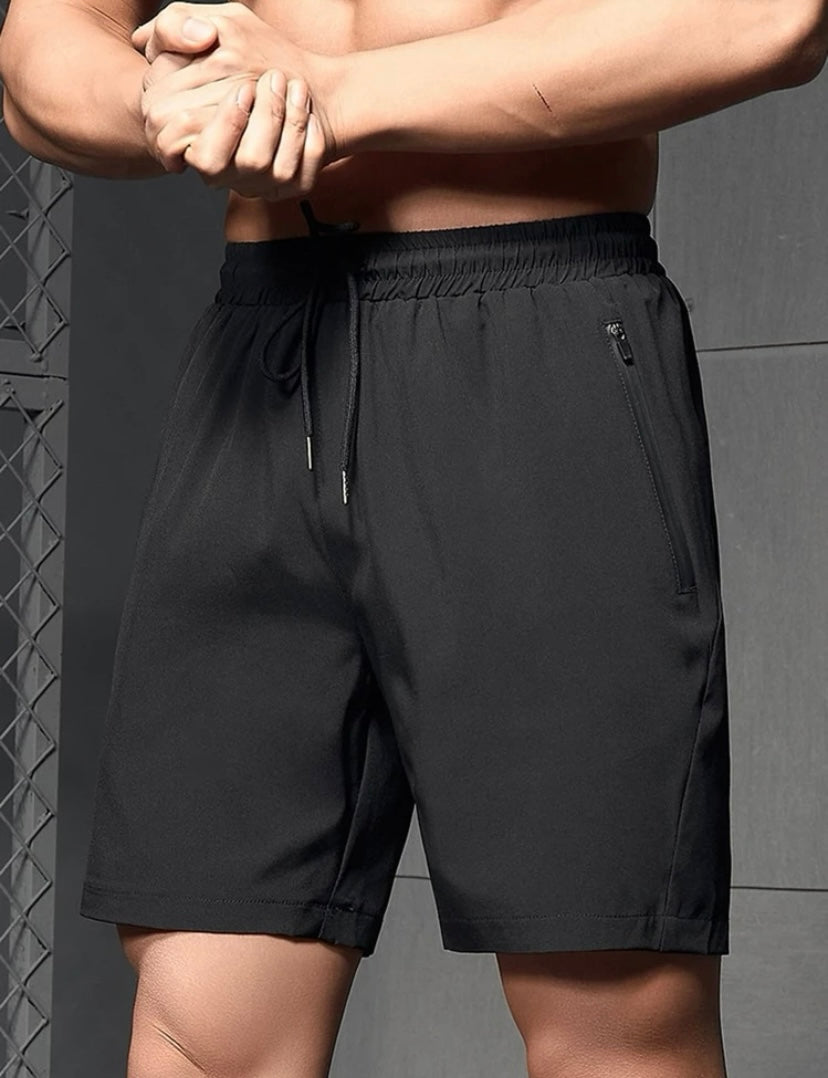 Calções Fitness e Casuais com Bolsos com Zipper