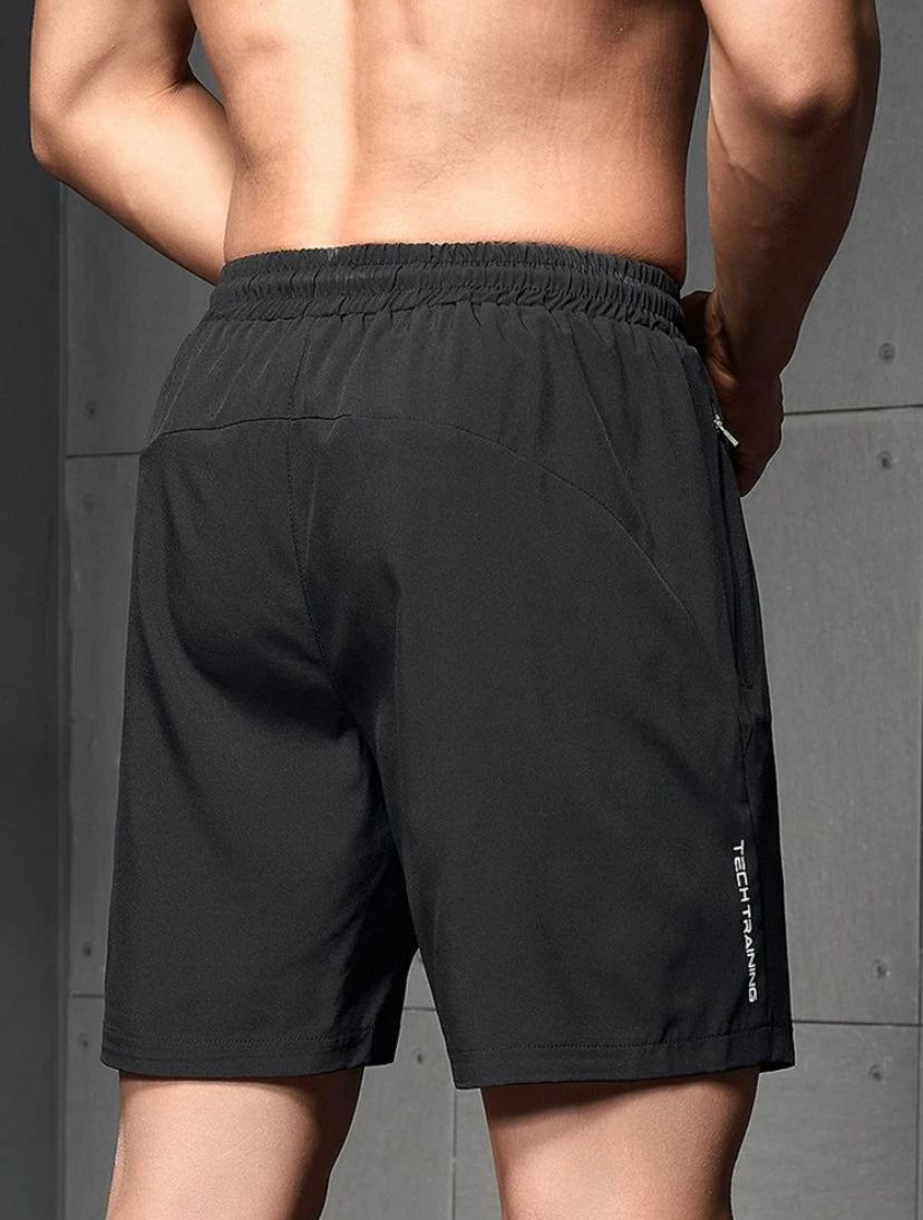 Calções Fitness e Casuais com Bolsos com Zipper