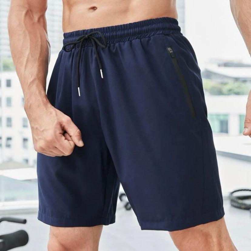 Calções Fitness e Casuais com Bolsos com Zipper